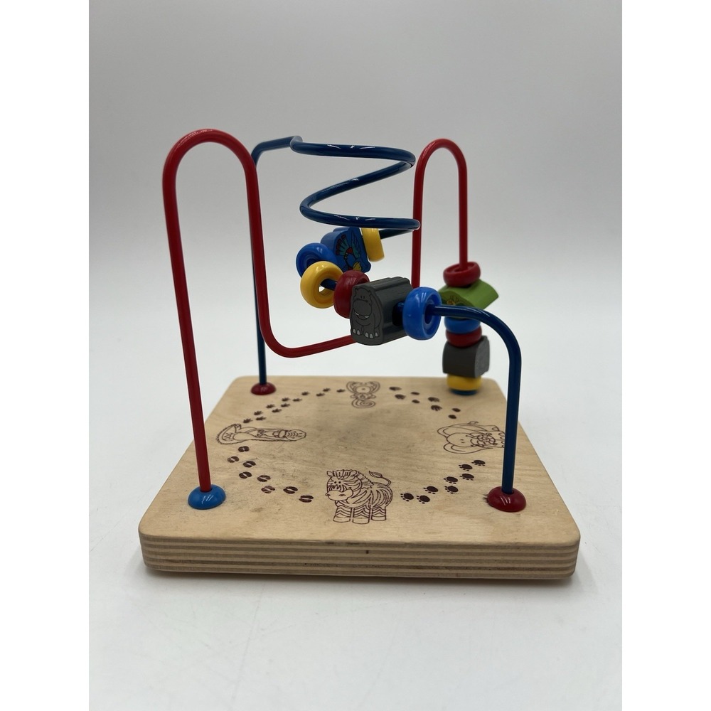 Playtive Junior Wooden Bead Maze Safari Animal Activity Toy Montessori